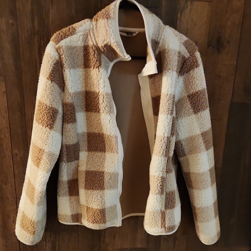 Cozy Plaid Sherpa Jacket